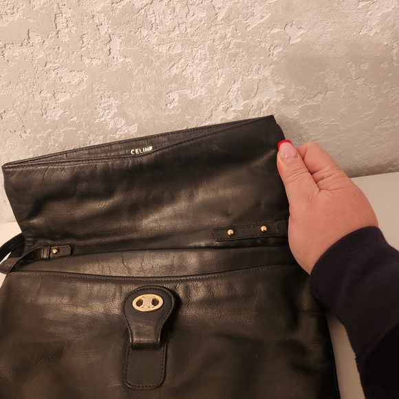 Celine Black Leather Shoulder Bag - Picture 4 of 8